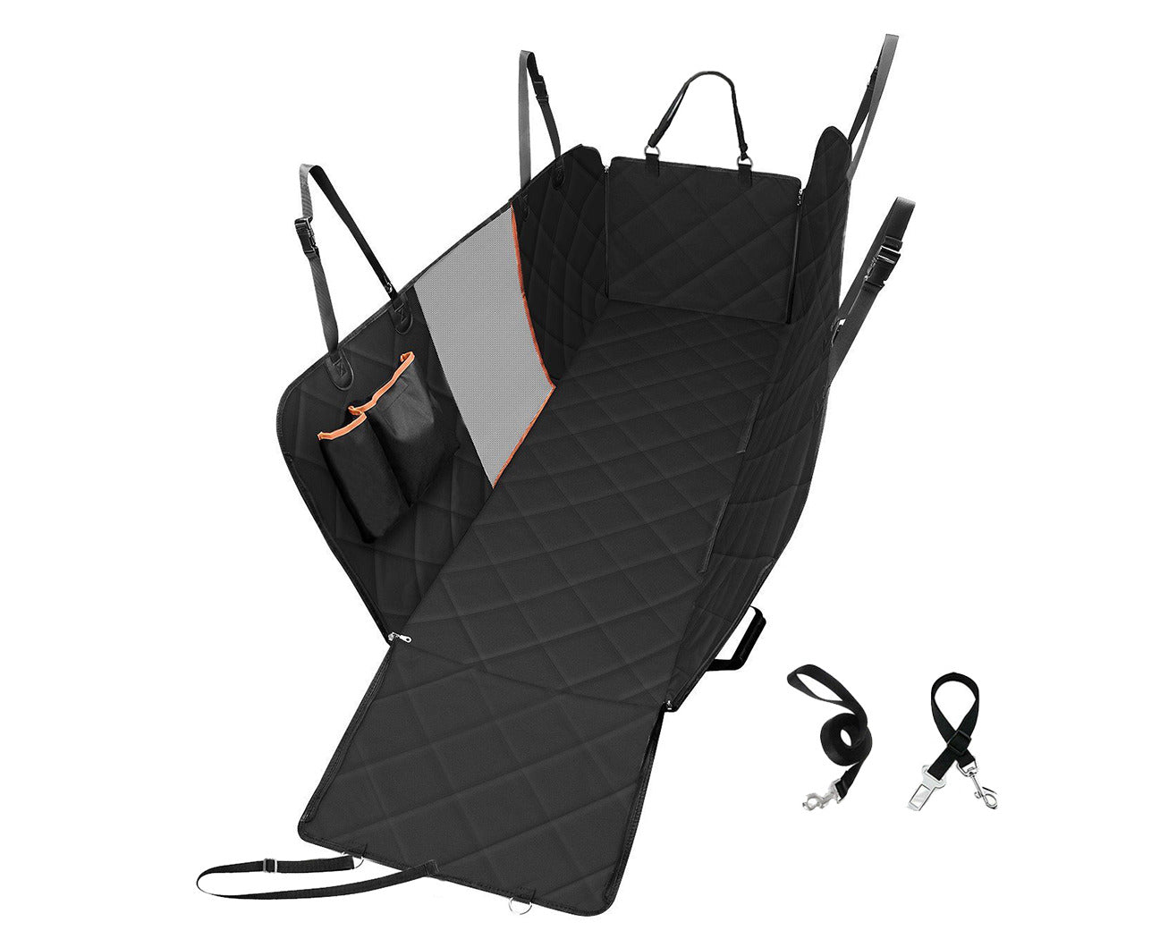 Dog Car Back Seat Cover Hammock Pet Premium Travel Protector Nonslip Black