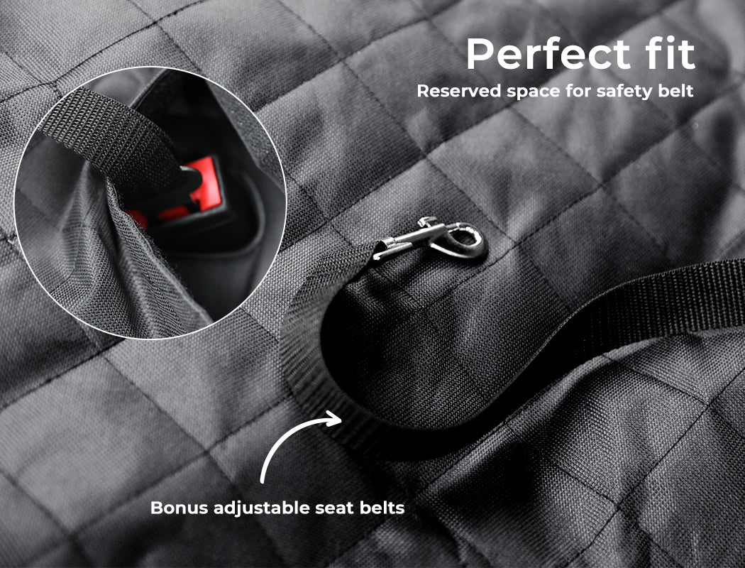 Dog Car Back Seat Cover Hammock Pet Premium Travel Protector Nonslip Black