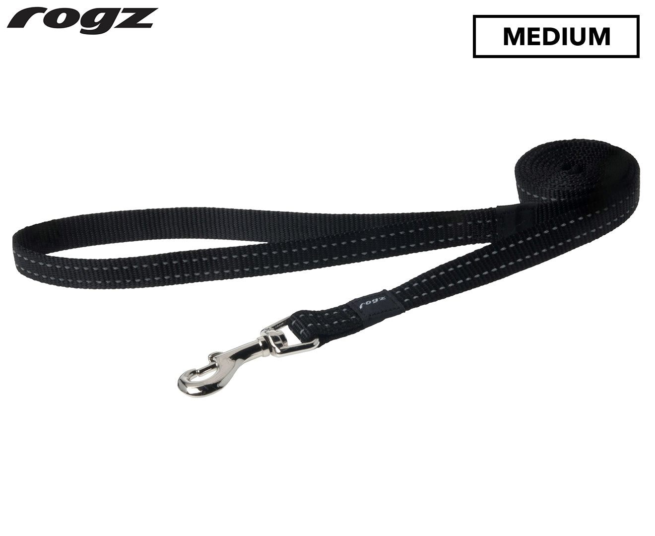 Utility Snake Medium Dog Lead - Black